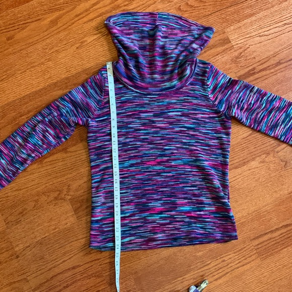 The Limited, Cowl Neck Multi Color Knit Pullover Sweater Women's Size Lg. - Picture 9 of 11